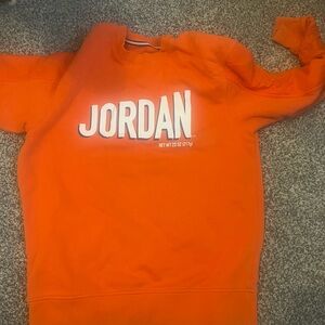 Jordan Men's Vibrant Orange Crewneck Sweater